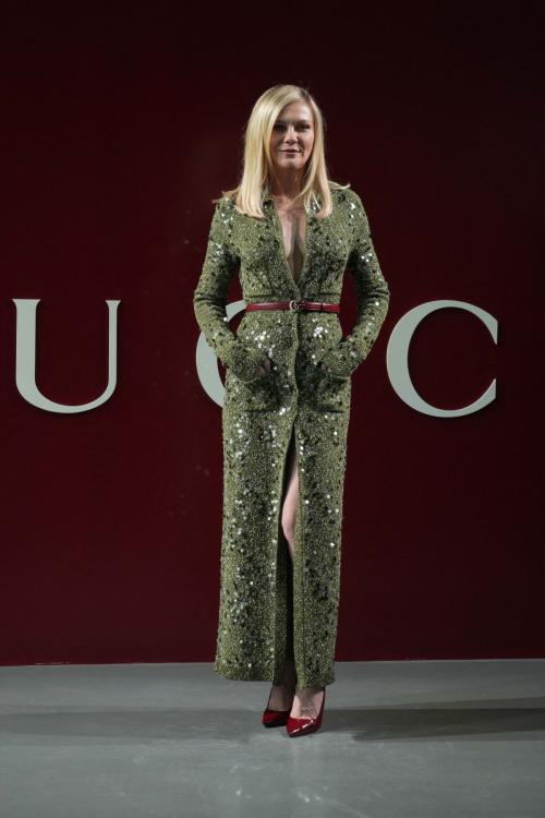 Kirsten Dunst at Gucci Show, Milan Fashion Week, February 2024