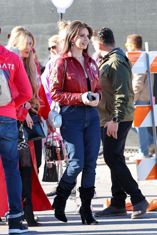 Lana Del Rey Arrives at Allegiant Stadium for Super Bowl, February 2024