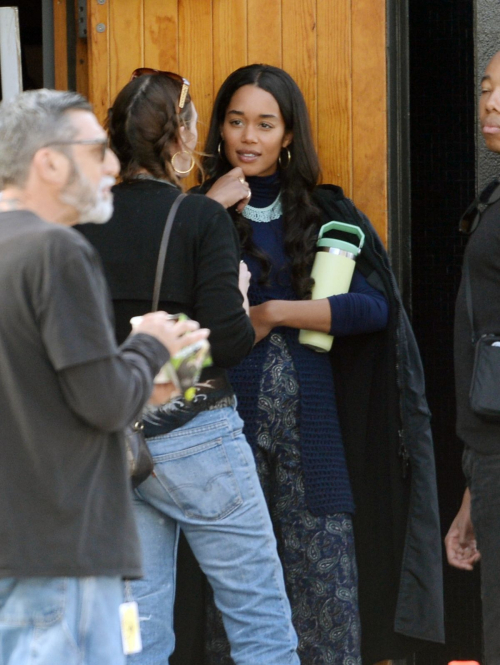 Laura Harrier on the Set of Michael Jackson Biopic, February 2024 2