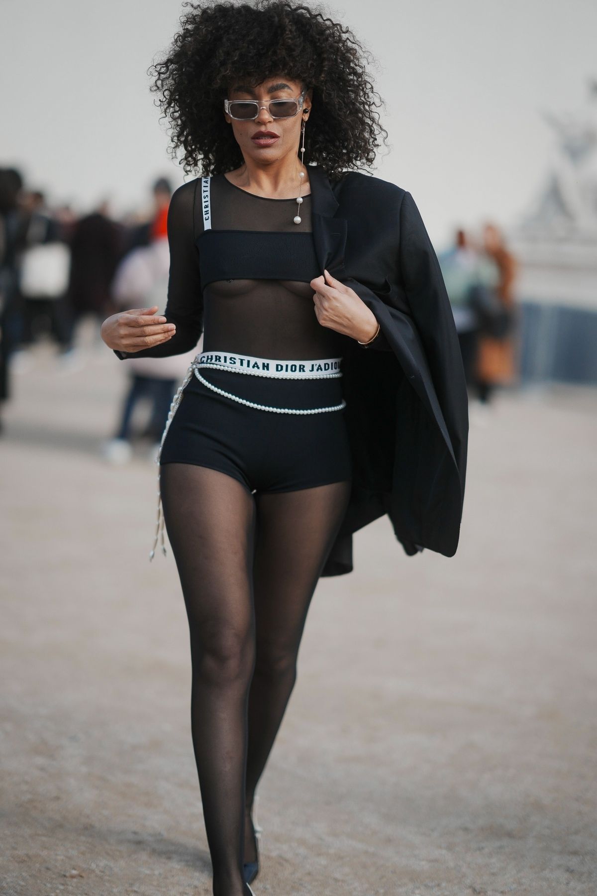 Leila Depina Leaving Christian Dior Show Paris Fashion Week, February 2024