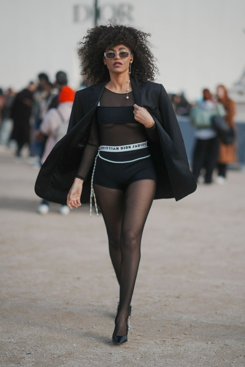 Leila Depina Leaving Christian Dior Show Paris Fashion Week, February 2024 5