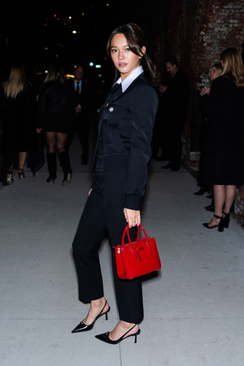 Lily Chee Arrives at Prada Makeup and Skincare Launch in New York, February 2024 2