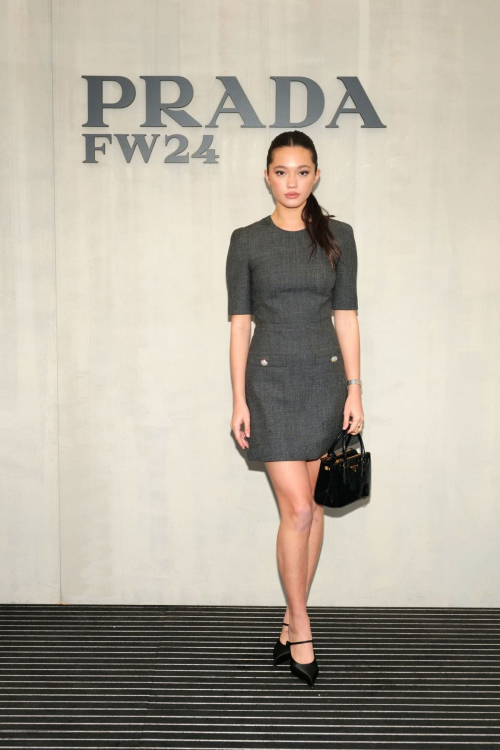 Lily Chee at Prada Fall/Winter 2024 Womenswear Fashion Show Milan, February 2024