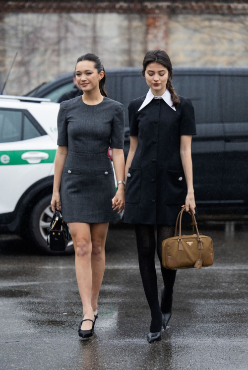 Lily Chee at Prada Fall/Winter 2024 Womenswear Fashion Show Milan, February 2024 3