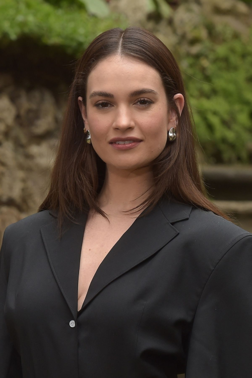 Lily James at Finally Dawn Photocall in Rome, February 2024 1