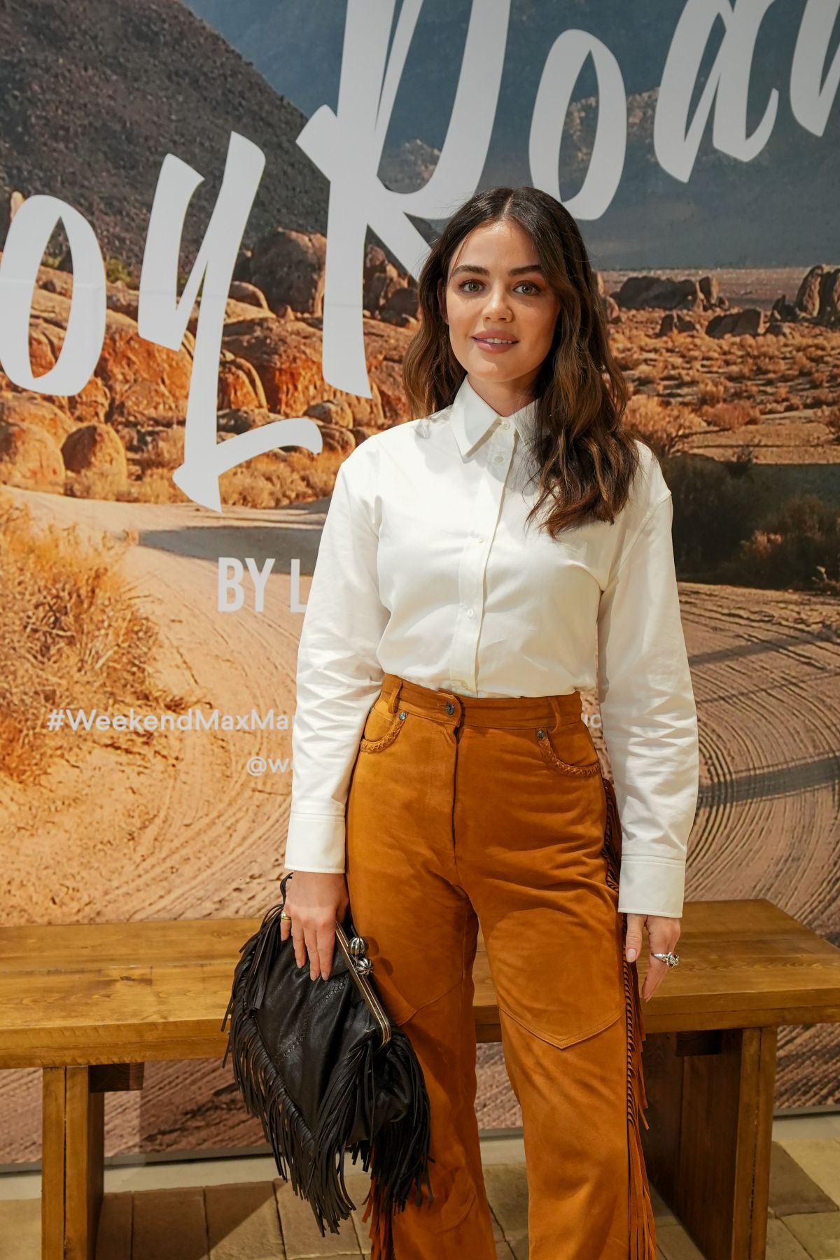 Lucy Hale at Max Mara JoyRoad Collection Celebration in Milan, February 2024