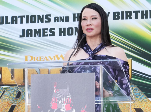 Lucy Liu at James Hong Hand and Foot Ceremony, February 2024 2