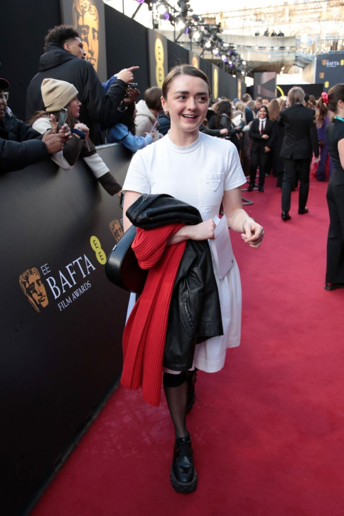 Maisie Williams at EE Bafta Film Awards in London, February 2024