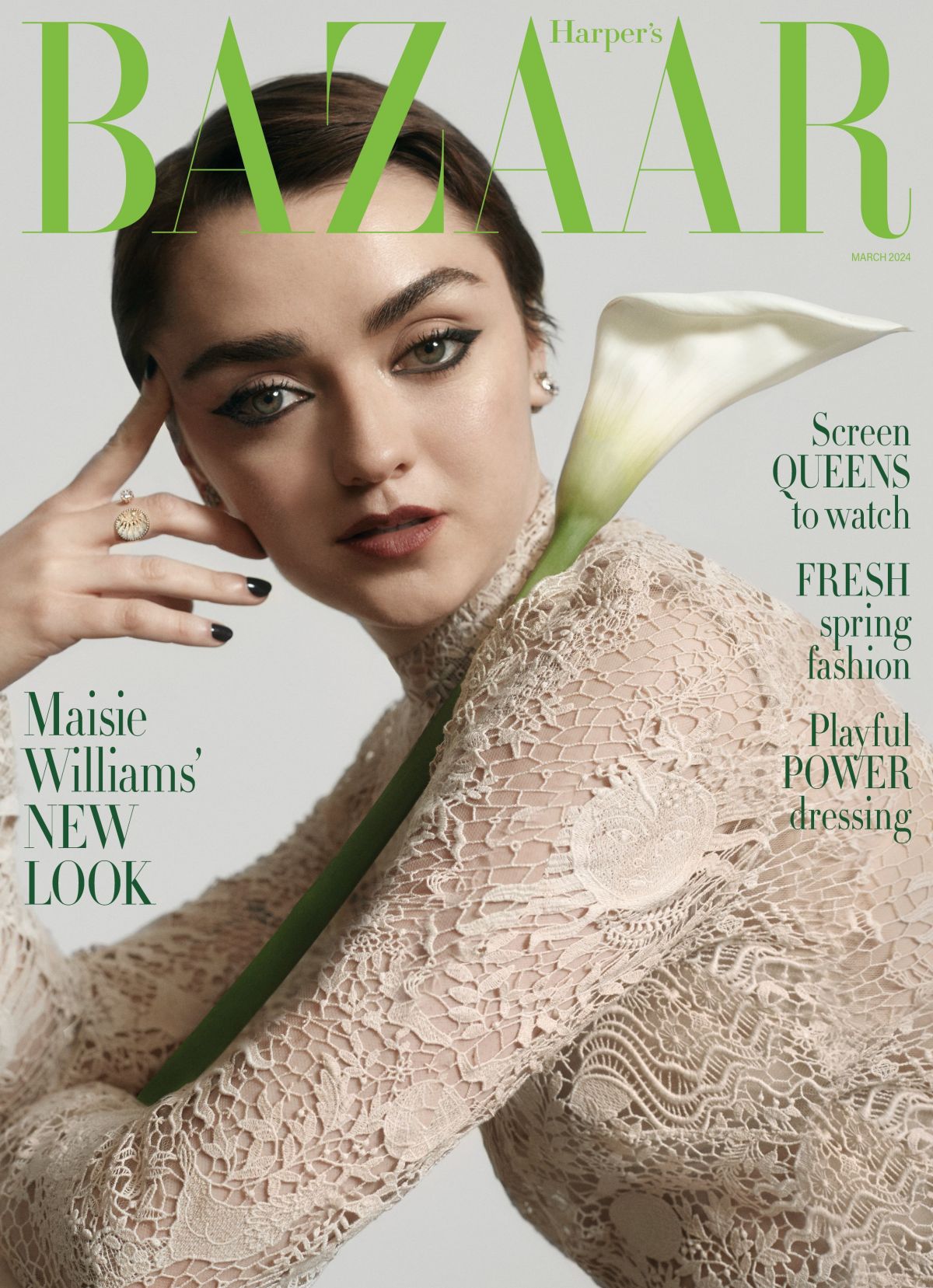 Maisie Williams for Harper’s Bazaar Magazine, March 2024