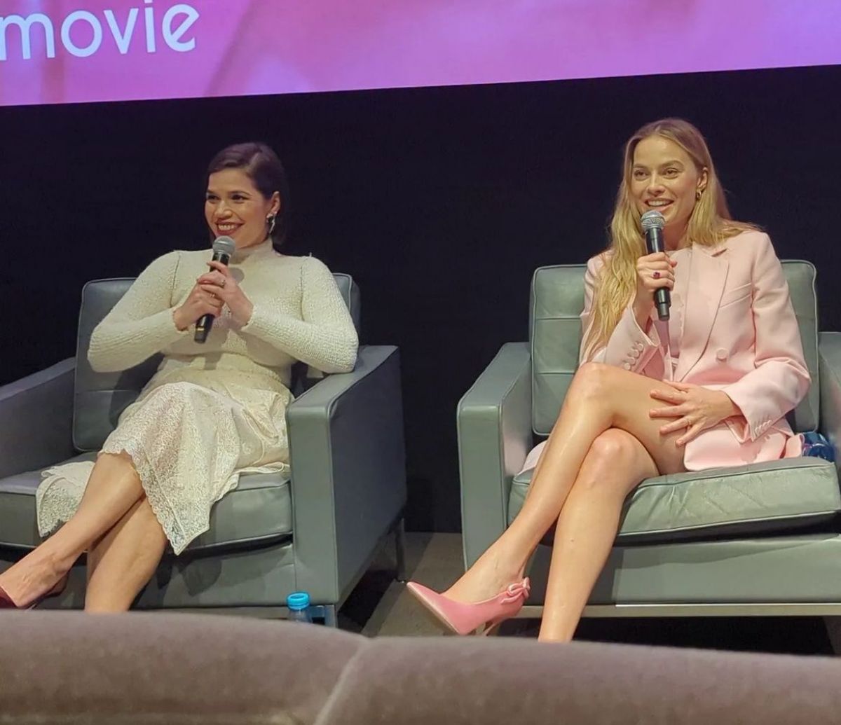 Margot Robbie and America Ferrera at Final Barbie Screening in Los Angeles, February 2024