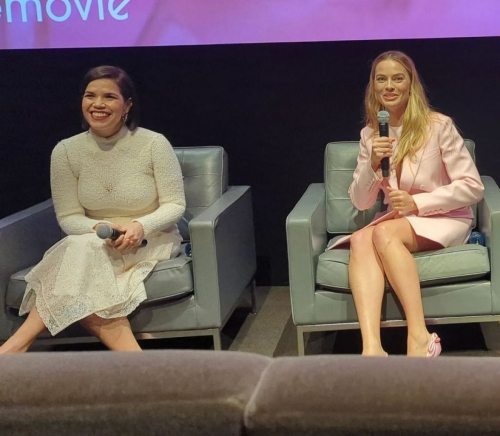 Margot Robbie and America Ferrera at Final Barbie Screening in Los Angeles, February 2024 2