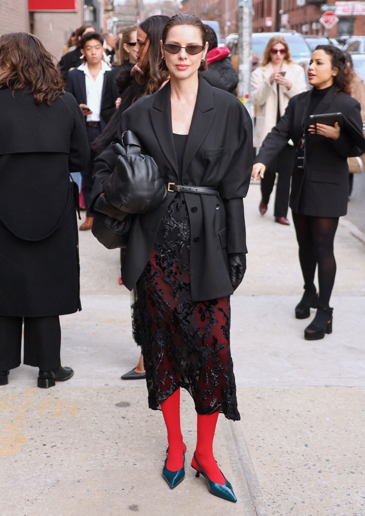 Marina Ingvarsson Arrives at Jason Wu Show at NYFW, February 2024