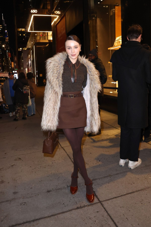 Mary Leest Arrives at Tod’s Madison Avenue Store, February 2024 1