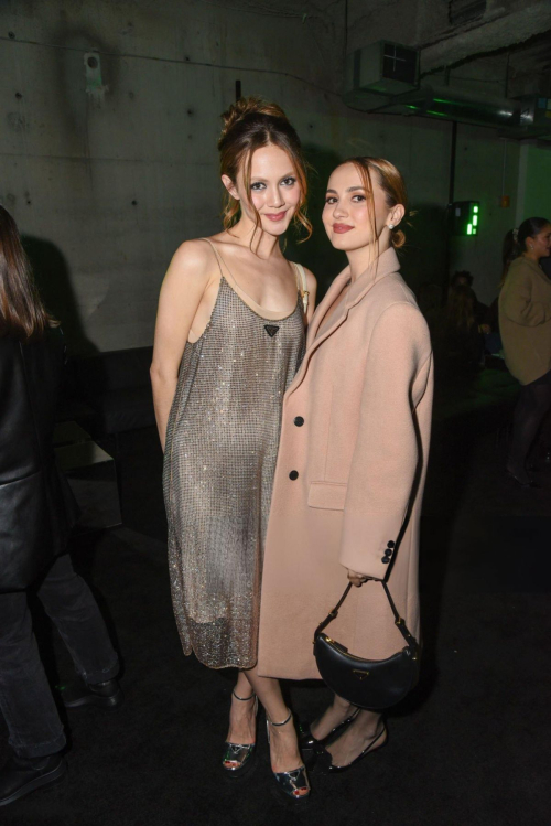 Maude and Iris Apatow at Prada Beauty Party in New York, February 2024 5