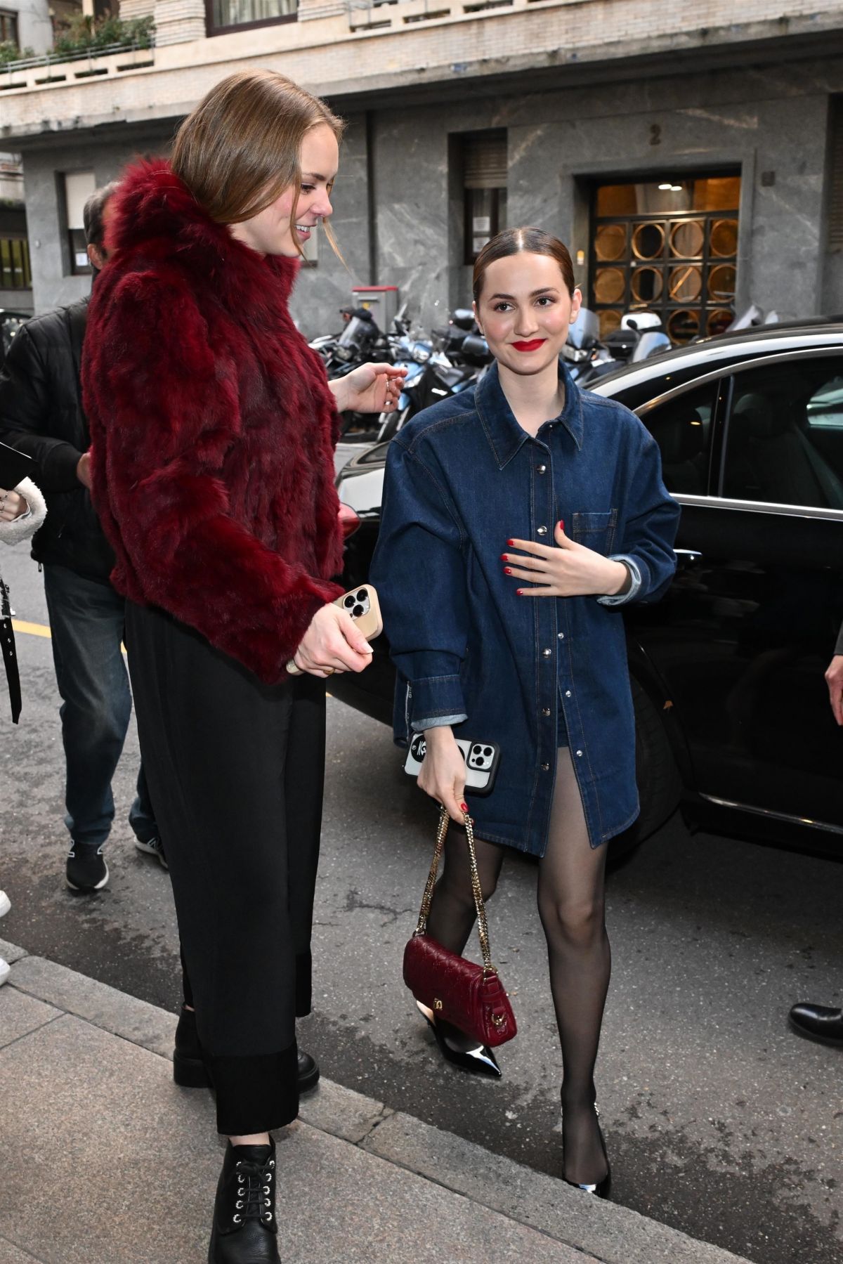 Maude Apatow Arrives at Palazzo Parigi Milan Fashion Week, February 2024