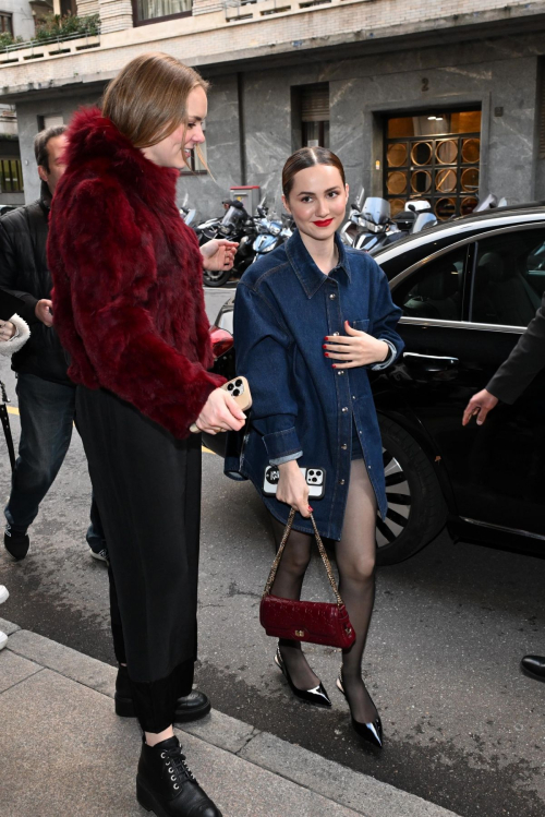 Maude Apatow Arrives at Palazzo Parigi Milan Fashion Week, February 2024 2