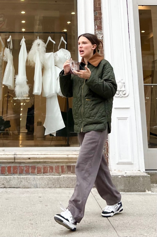 Millie Bobby Brown Wedding Dress Shopping Manhattan, February 2024 1