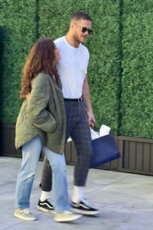 Minka Kelly and Dan Reynolds at LA Galaxy vs Inter-Miami Match Carson, February 2024 2