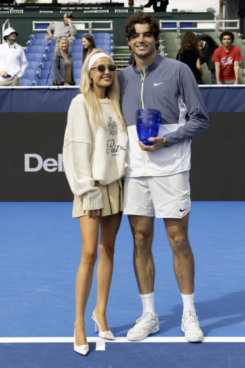 Morgan Riddle Poses with Taylor Fritz After 2024 Delray Beach Open, February 2024 1