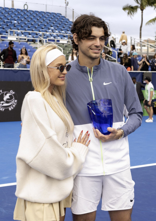 Morgan Riddle Poses with Taylor Fritz After 2024 Delray Beach Open, February 2024 4