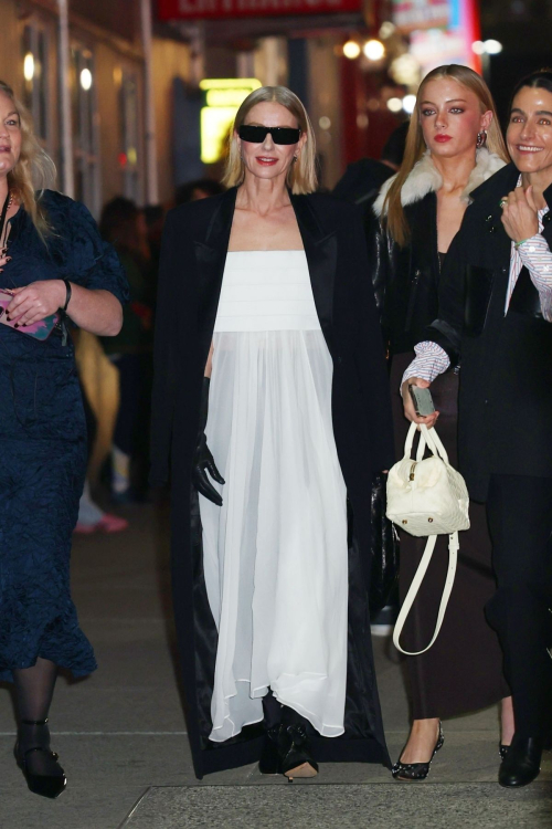 Naomi Watts and Kai Schreiber Arrive at Khaite Fashion Show, February 2024