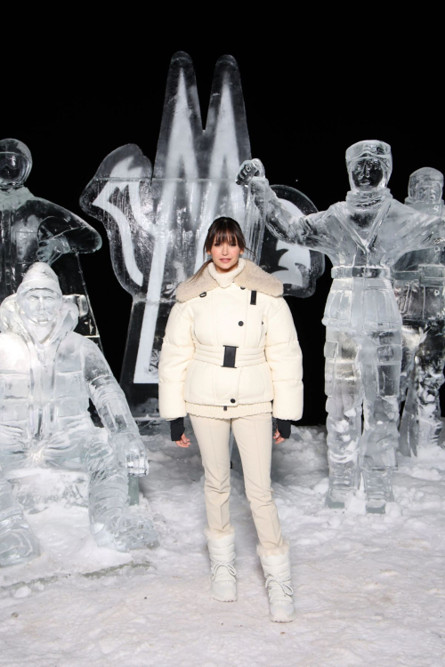 Nina Dobrev at Moncler Grenoble Fashion Show in St Moritz, February 2024