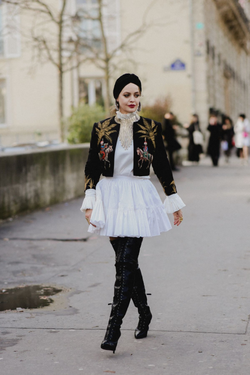 Olga Leffers at Elie Saab Haute Couture Show in Paris, January 2024 1