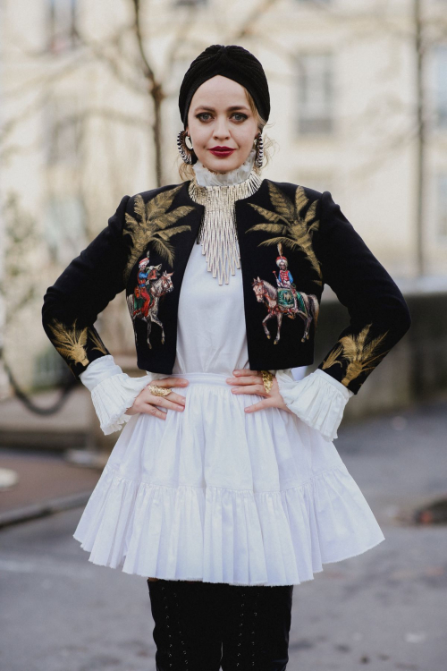 Olga Leffers at Elie Saab Haute Couture Show in Paris, January 2024 2