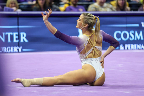 Olivia Dunne at Arkansas vs LSU Gymnastics Meet in Baton Rouge, February 2024 10