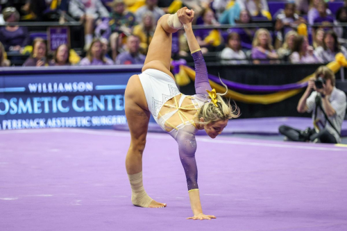 Olivia Dunne at Arkansas vs LSU Gymnastics Meet in Baton Rouge, February 2024 12