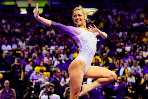 Olivia Dunne at Arkansas vs LSU Gymnastics Meet in Baton Rouge, February 2024 5