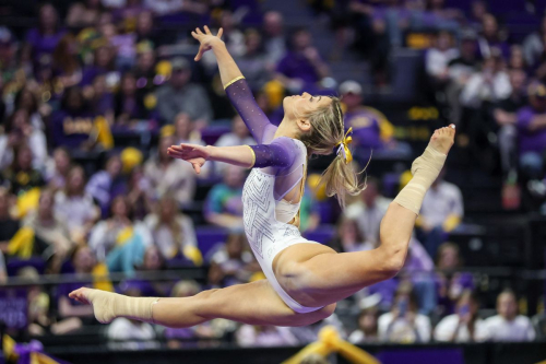 Olivia Dunne at Arkansas vs LSU Gymnastics Meet in Baton Rouge, February 2024 7