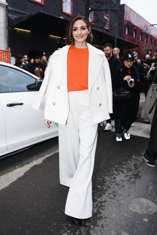 Olivia Palermo Arrives at Max Mara Fashion Show, Milan Fashion Week, February 2024