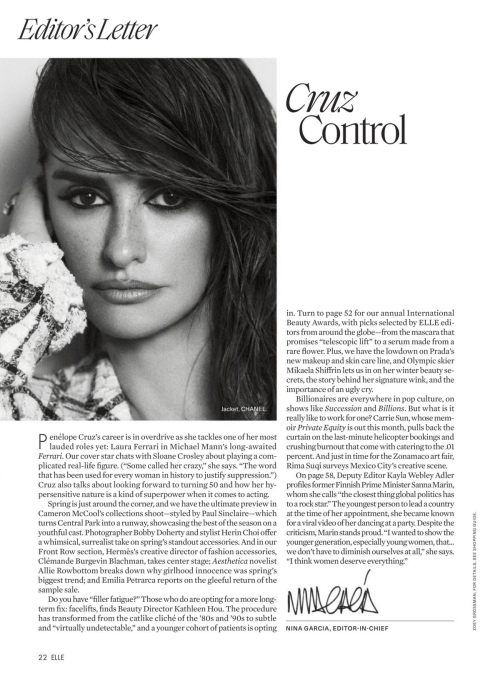 Penelope Cruz in Elle Magazine, February 2024 9