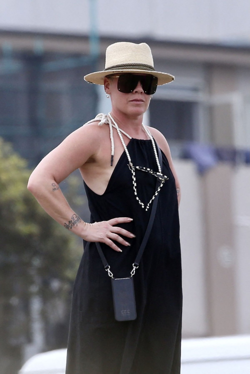 Pink Touches Down in Australia for Family Holiday, February 2024 1