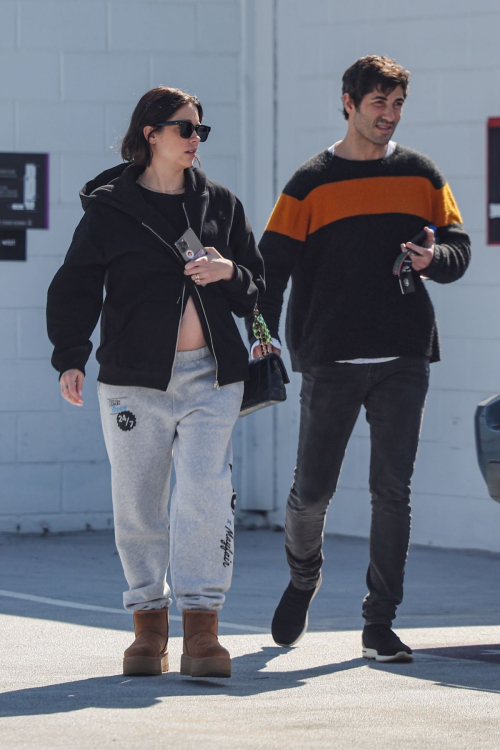 Pregnant Ashley Benson and Brandon Davis Out in Los Angeles, February 2024