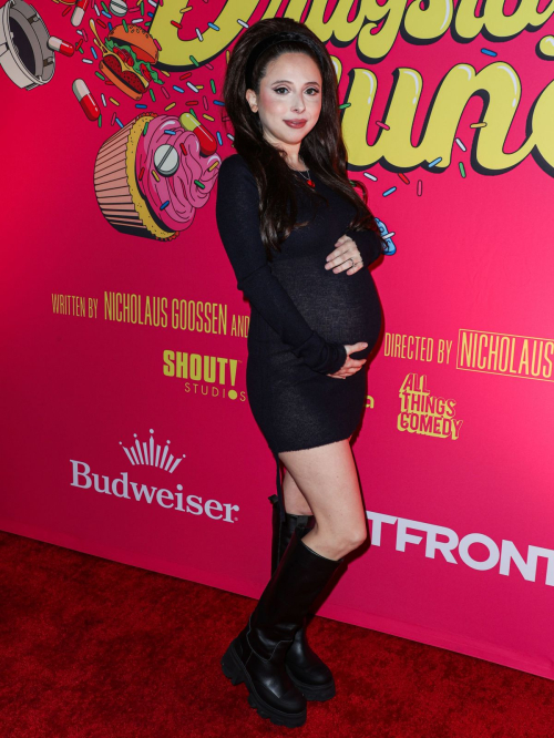 Pregnant Esther Povitsky at Drugstore June Premiere in Los Angeles, February 2024 6