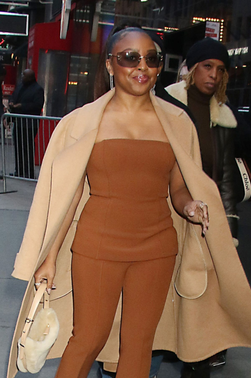 Quinta Brunson Arrives at Good Morning America in New York, February 2024 1