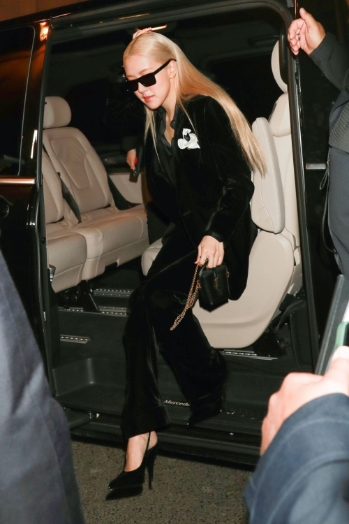 Rose Arrives at YSL Afterparty at Paris Fashion Week, February 2024