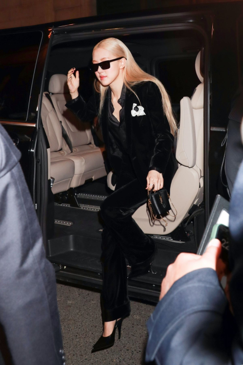 Rose Arrives at YSL Afterparty at Paris Fashion Week, February 2024 1