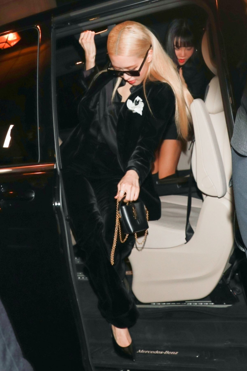 Rose Arrives at YSL Afterparty at Paris Fashion Week, February 2024 3