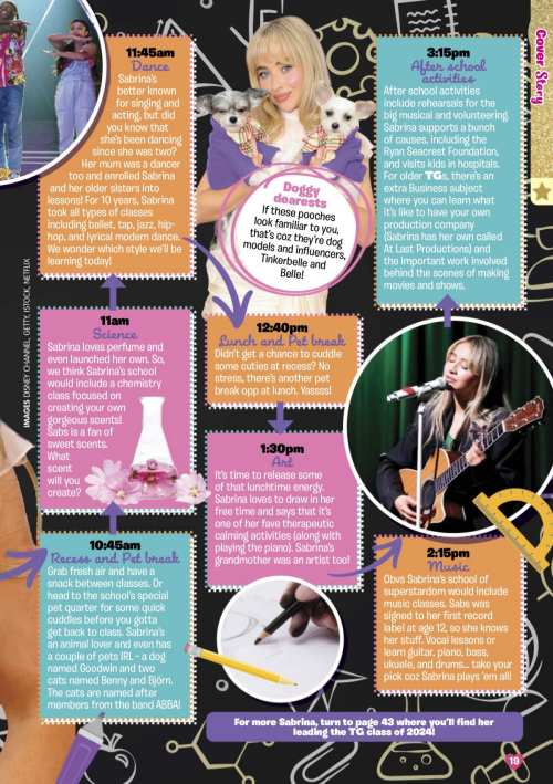 Sabrina Carpenter in Total Girl Magazine, March 2024 2