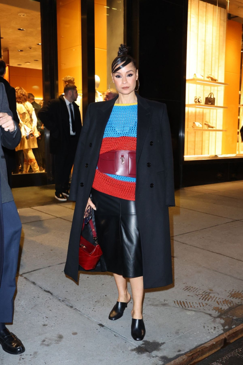 Sai De Silva Arrives at Tod’s Madison Avenue Store, February 2024 1