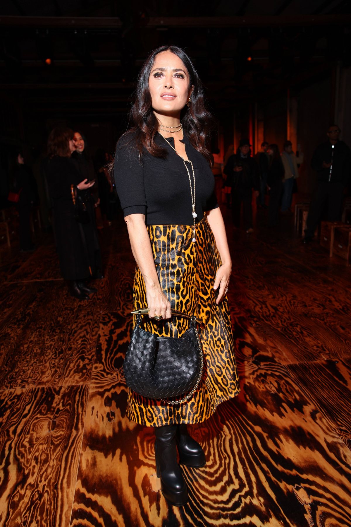 Salma Hayek at Bottega Veneta Fashion Show Milan Fashion Week, February 2024