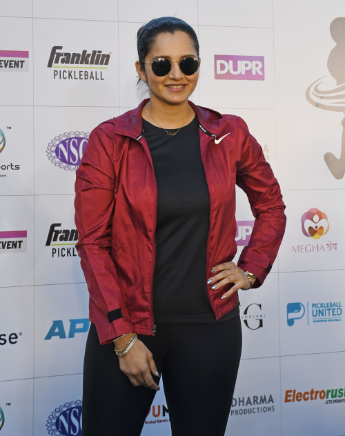 Sania Mirza Arrives at Indian Open Pickleball Tournament in Mumbai, February 2024