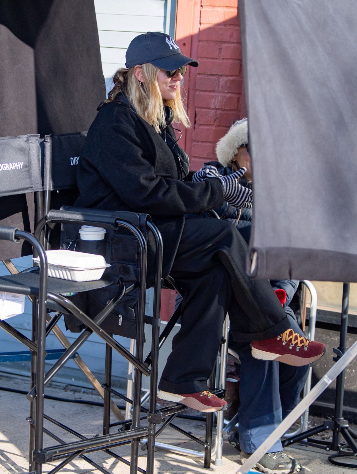 Scarlett Johansson Directing on Set of Eleanor the Great in New York, February 2024