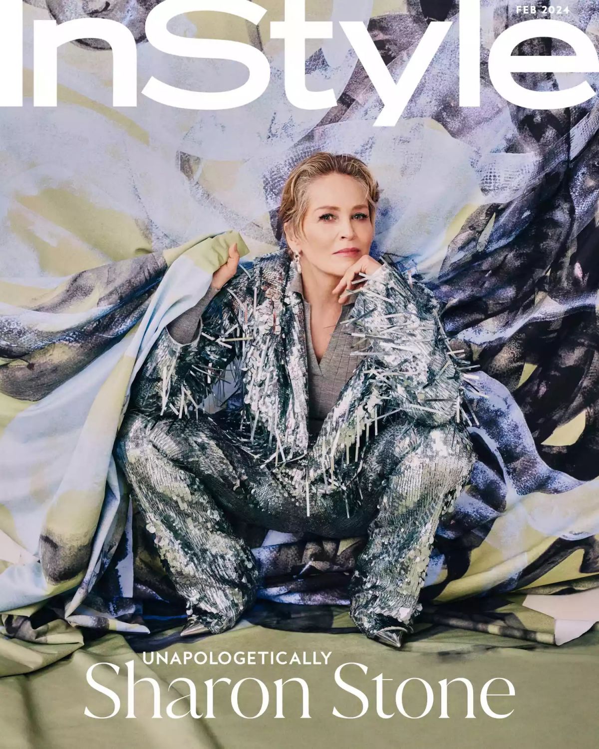 Sharon Stone for InStyle Magazine, February 2024