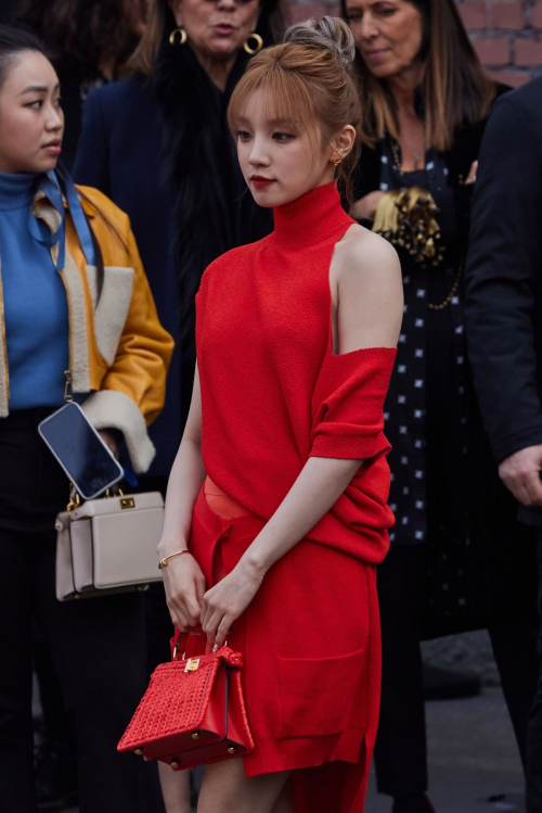 Song Yuqi Arrives at Fendi Fashion Show in Milan, February 2024