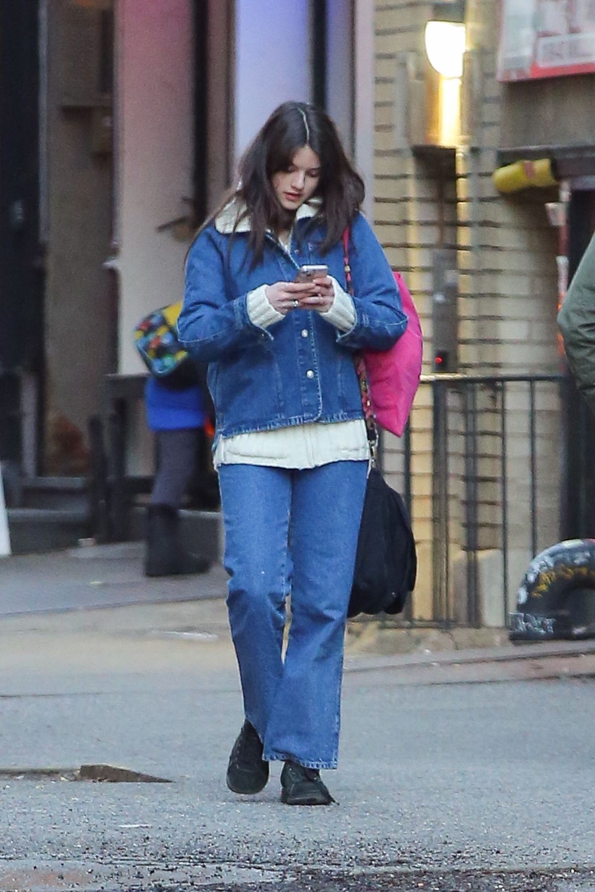 Suri Cruise in Double Denim in New York, February 2024