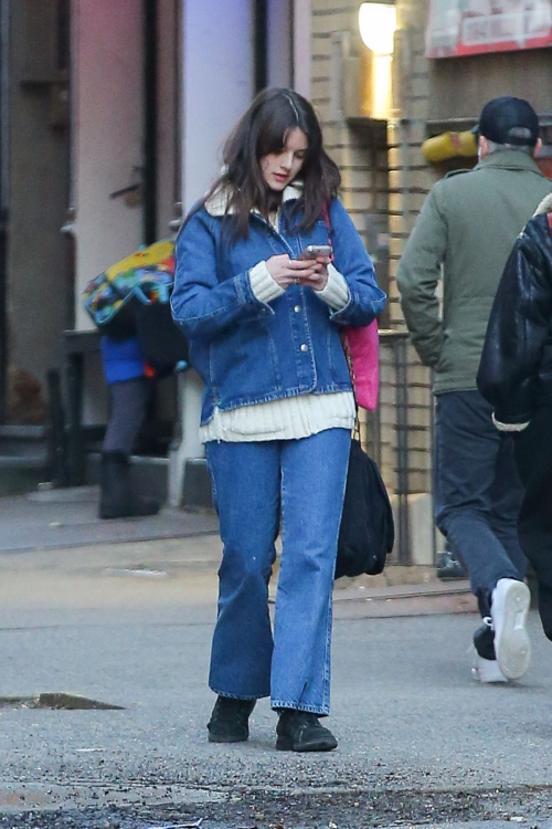 Suri Cruise in Double Denim in New York, February 2024 4